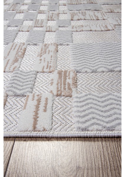 Bohemian Bej Gri Sisal Halı Salon Mutfak Koridor Yolluk Tozlanmaz Yumuşak Antistatik Makine Dokuma