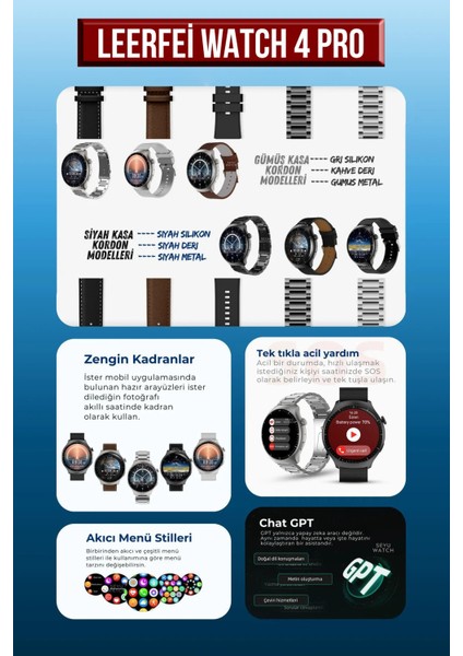 Watch 4 Pro Plus Akıllı Saat 40MM Akıllı Kol Saati