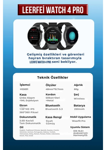Watch 4 Pro Plus Akıllı Saat 40MM Akıllı Kol Saati