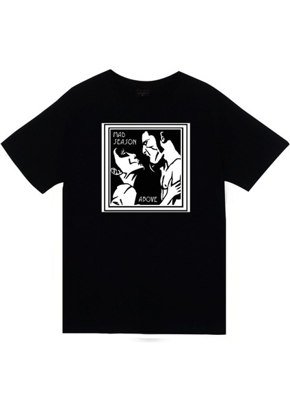 Mad Above Müzik Grubu Baskılı Unisex %100 Pamuk Siyah T-Shirt
