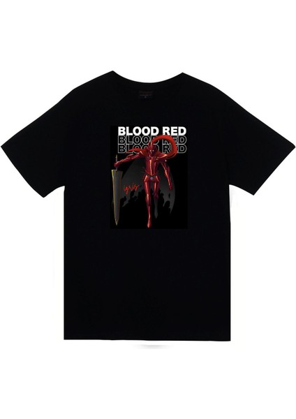 Solo Leveling Igris Anime Baskılı Unisex %100 Pamuk Siyah T-Shirt