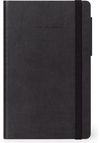 - Beyaz Sayfalı Not Defteri, Fsc® Sertifikalı Kağıt, Fildişi Kağıdı, 90 G/m², 192 Sayfa, Yumuşak Kapak, Lastik Bantlı Kilit, 13 x 21 Cm, Renk Siyah