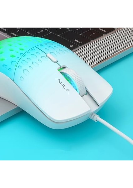 S11 Pro 3600DPI Rgb Optik Gaming Mouse Yeşil
