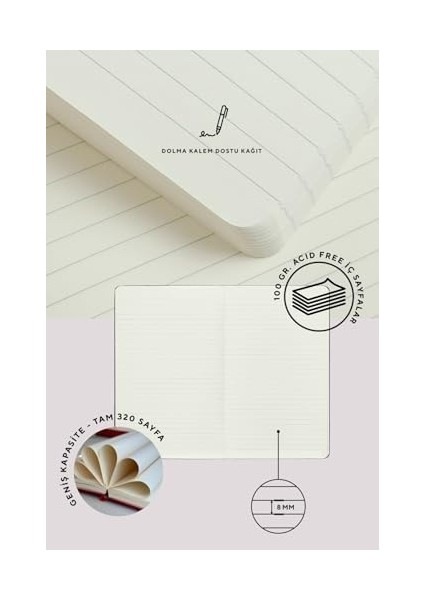Bene Spiralli Premium Sert Kapak Defter, 21X29,7 Cm, Çizgili