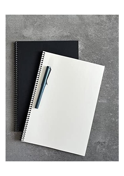 Tanıtım Çizgisiz Spiralli Defter, A4 Boyut (21X29,7 Cm), 60 Yaprak, 90GR. Ivory Kağıt, Ofis Için Ideal, Planlayıcı (Siyah Kapak)