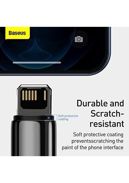Tungsten Gold Hızlı Şarj Kablosu USB To Ip 2.4A, 1m, Siyah