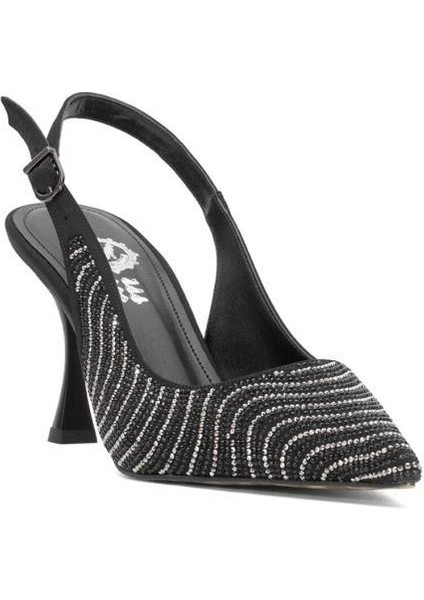 PS-32340 cm Topuklu Kadın Taşlı Arkası Açık Stiletto Abiye Ayakkabı fiyatları