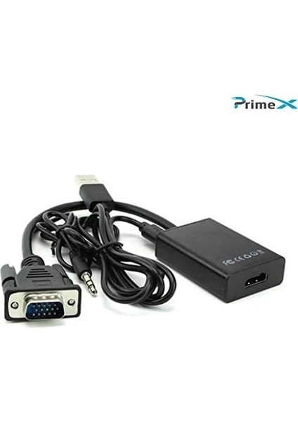 Plus PX-1250 VGA To HDMI Fullhd Görüntü Çevirici Aparat