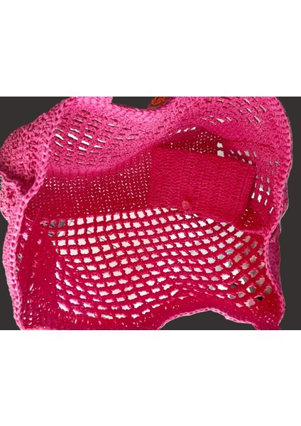 El Yapımı Fuşya Büyük Boy Plaj Çantası fırsatları