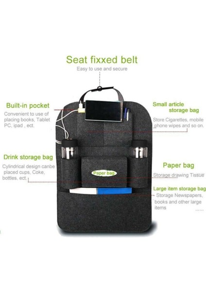 2 Li Araba Koltuk Arkası Eşya Düzenleyici Bagaj Düzenleyici Organizer Keçe Çanta Kılıf Oto Araç Içi indirimleri