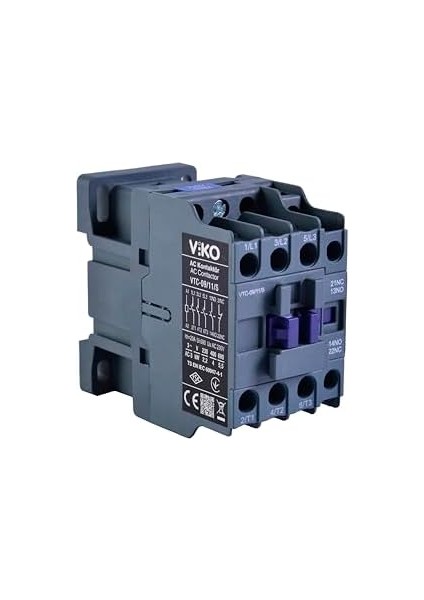 Kontaktör 4kw Ac3 9A 3p+1no+1nc Coil 230VAC