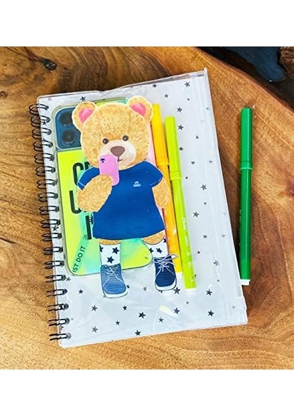 Yourself Bear Tasarımlı Çanta Kapaklı Spiralli Defter