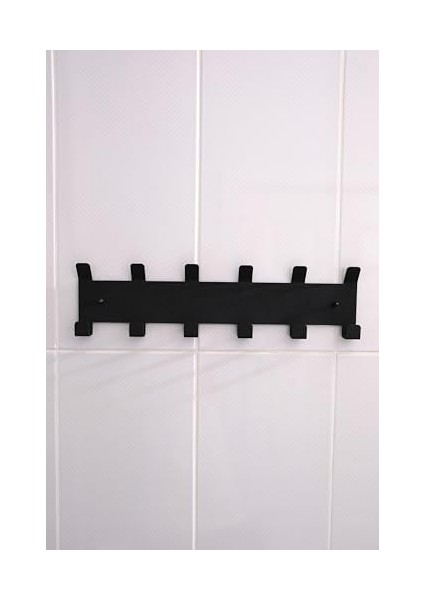Metal Siyah Amerikan Kapı Arkası Yapışkanlı Askılık Banyo Askılık ve Duvar Askısı MT84S