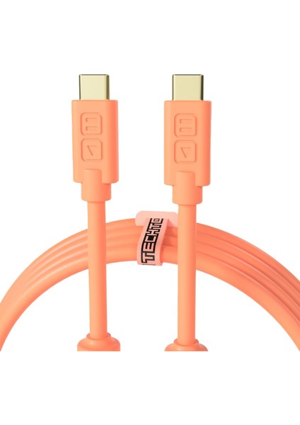 Techtools Chroma Cables Usb-C To C - 1mt | Neon Orange