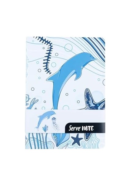 Note Defter 15 x 21 Cızgılı Desenli Gok Mavı