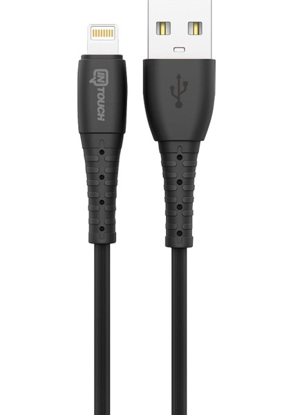 Soft 2.4A Iphone Uyumlu Lightning USB Şarj ve Data Kablosu, 1 Metre - Siyah
