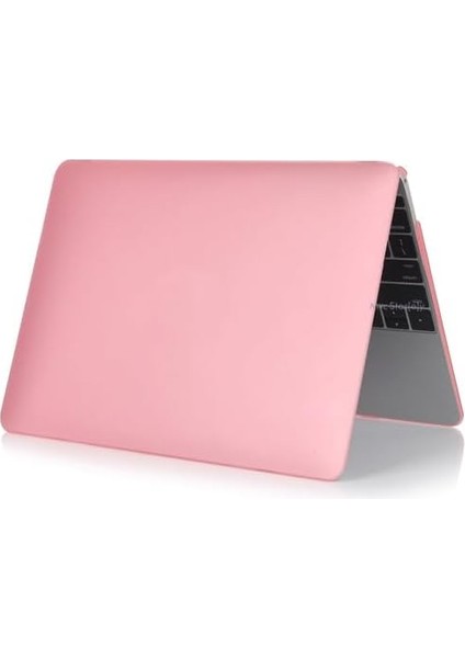 Macbook Air M1 Kılıf 13 Inç Mat Buzlu Flu (Touchıd'li M1 Air) A2337 A2179 A1932 ile Uyumlu Pembe