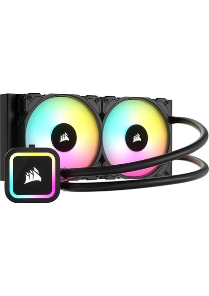 H100X Rgb Elıte Sıvı Cpu Soğutucu - 16 Dinamik Rgb LED - Airguide Teknolojisine Sahip SP120 Rgb Elıte Serisi Pwm Fanlar - Intel Lga 1700, 1200, 115X, 2066, Amd Am5/am4 Soketleri - Siyah