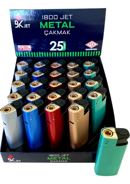 Metal Turbo Jet Çakmak 25 Adet Doldurulabilir fiyatları