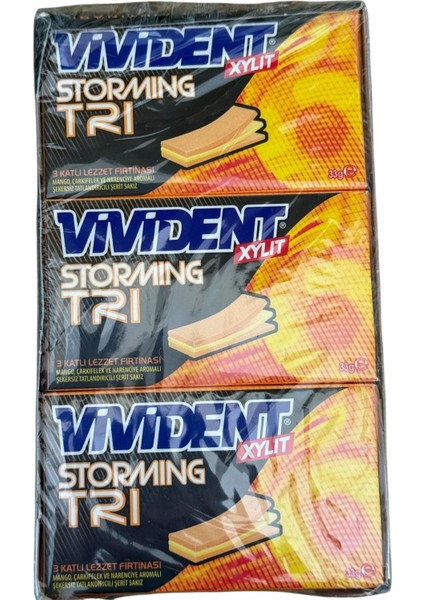 Xylit Storming Tri Mango & Çarkıfelek ve Narenciye Aromalı Sakız 18 Adetli * 33 gr
