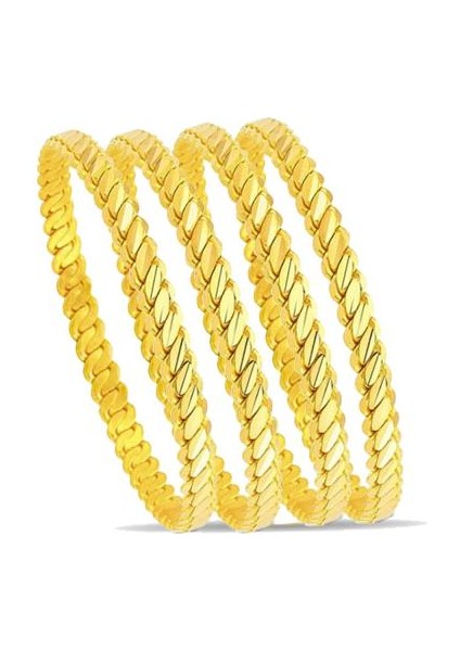 4 Adet Mersin Burması Altın Görünümlü Bilezik (4 18) 72 Gr.