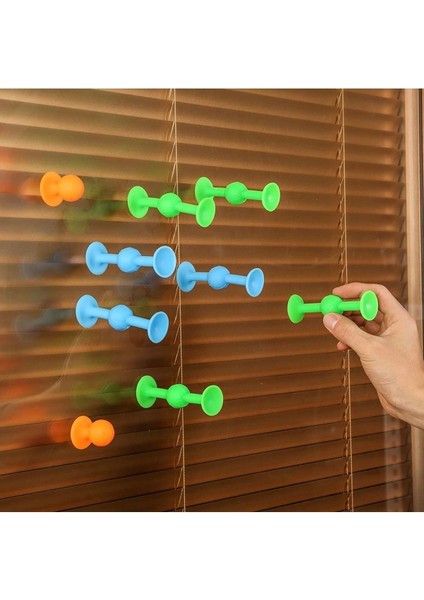 Elite Vakum Molekül 25 Parça Yapı Taşları Fidget Duyusal Eğitici Oyuncak Squigz LEGO 1 Adet