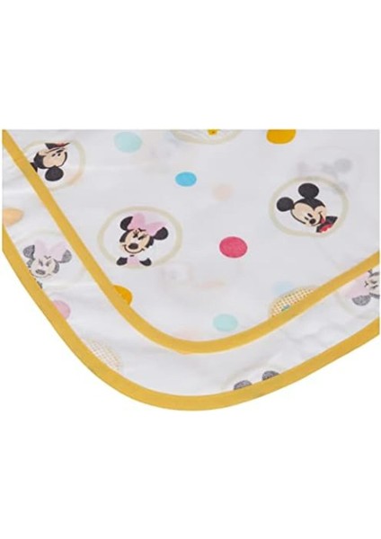 Elite Ysstorex Mickey Lisanslı Karakter BASKILI%100 Pamuk Bebek Müslin Panço, Çok Renkli, 60X120 cm 1 Adet