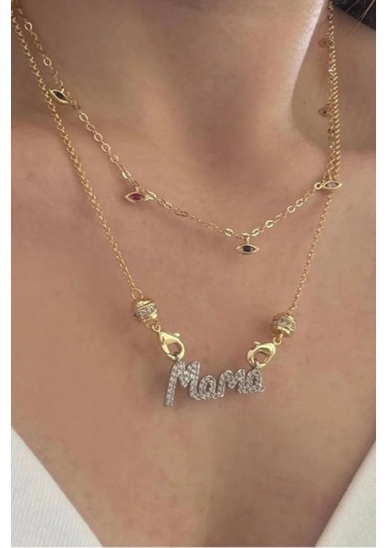 Gold Renk Göz Detay Kolye