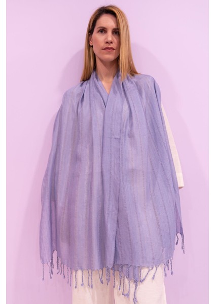 El Dokuması Bürümcük Şal 60 x 190 cm - Lila fiyatları