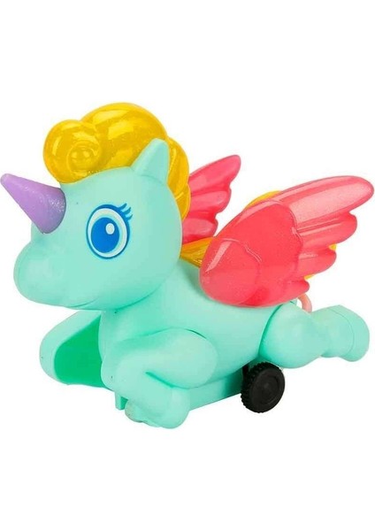 Elite Cosby Sevimli Unicorn Ipli Çek Bırak Modelli Işıklı Çarp Dön Sevimli Ponny At 4 Renkli 1 Adet