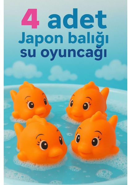 Elite 4 Adet Japon Balığı Banyo Oyuncağı 1 Adet