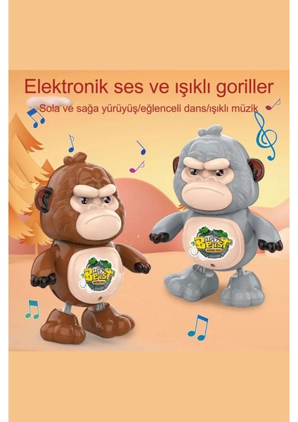 Oyuncak Robot Hayvanlar Müzikli Sesli Işıklı Dans Eden Erken Eğitim Oyuncağı 1 Adet