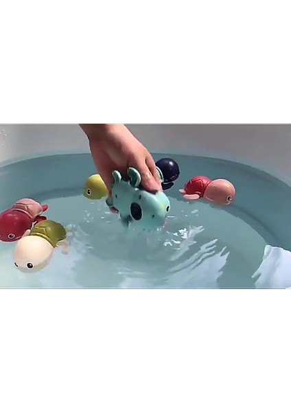 Elite 3 Adet Oyuncak Sevimli Kaplumbağa Banyo Oyuncakları Bebekler ve Çocuklar Için - Suya Dayanıklı 1 Adet