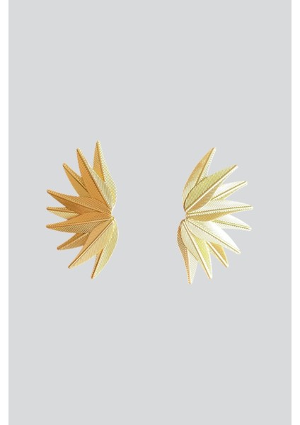 Gold Yaprak Tasarım Küpe
