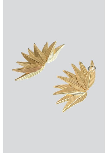 Gold Yaprak Tasarım Küpe