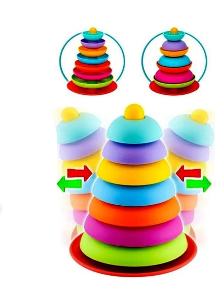 Elite Yılbaşı Bultak Sevimli Hayvanlar + Sallanan Halkalar + Sevimli Kule Eğitici Zeka Geliştirici Set 1 Adet