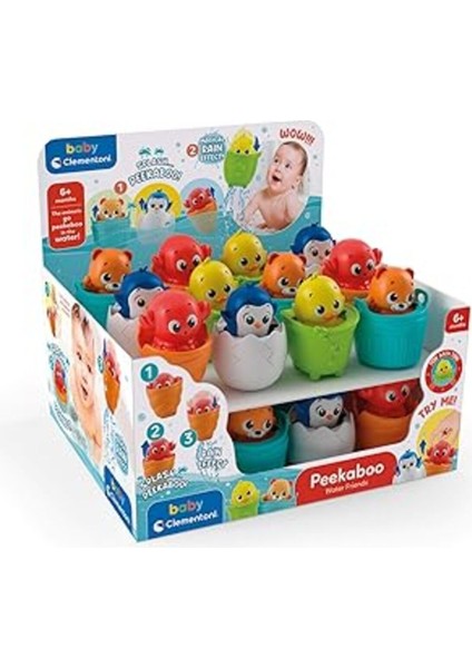 Elite Baby - Saklanan Su Arkadaşları Banyo Oyuncağı, Tekli 1 Adet