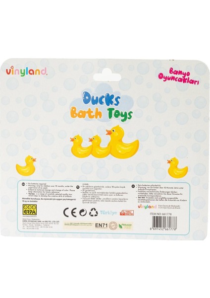 Elite Ördek Ailesi Banyo Oyuncakları 3 Lü Set 1 Adet