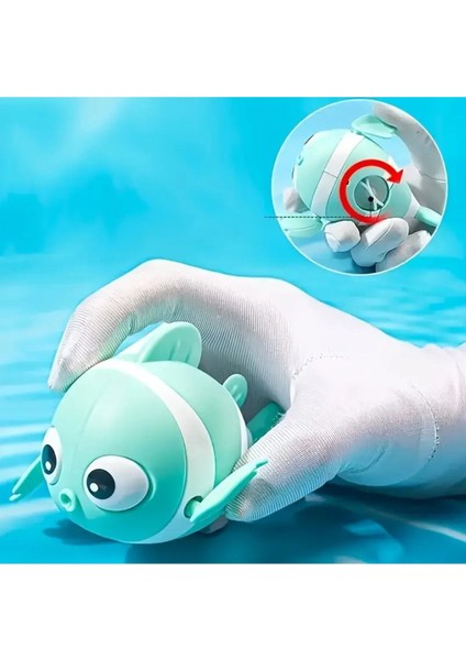 Elite Kurmalı Bebek ve Çocuk Banyo Oyuncağı Kurmalı Balık El ve Göz Koordinasyon Fiziksel Faaliyet 1 Adet