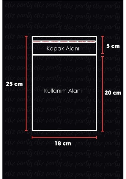 18X25CM Şeffaf Bantlı Yapışkanlı Parlak Jelatin Poşet Hediye Çeyiz Aksesuar Paketleme Poşeti 100 Ad