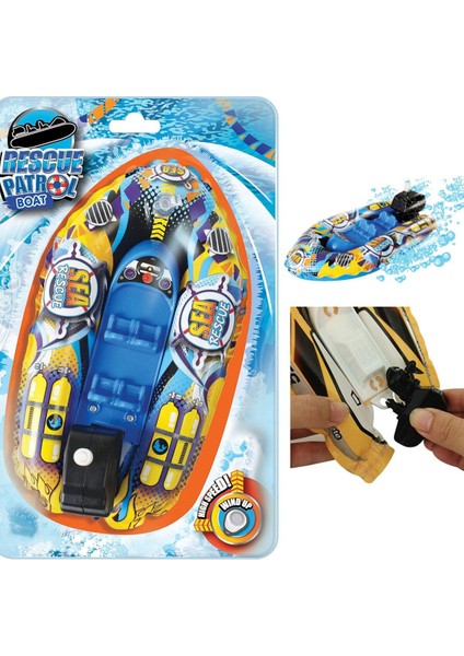 Elite Suda Yüzen Tekne Bot - Eğlenceli Kurmalı Tekne Bot Banyo Oyuncakları 1 Adet