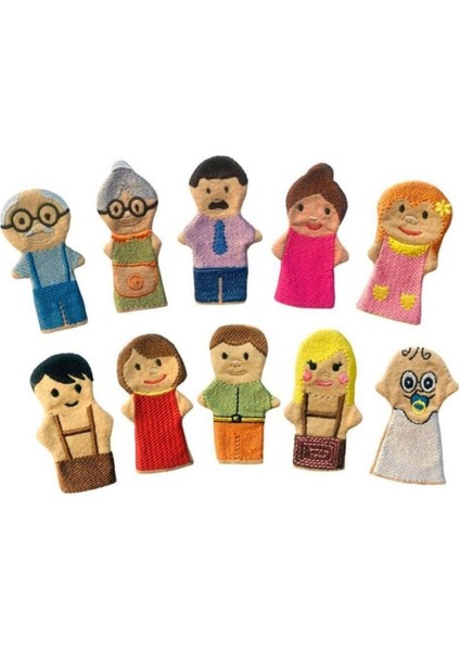 Elite Anki Toys Parmak Kukla Seti 10MP#039LU - Insanlar (0872) 1 Adet