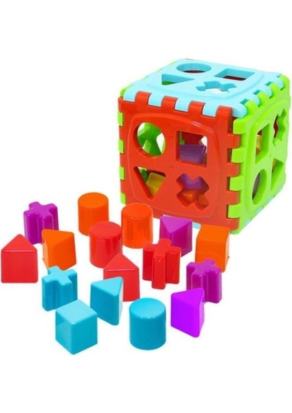 Elite Ençok Sevimli Kule Geometrik Şekiller Bulmaca Bul Tak Puzzle Eğitici Zeka Geliştirici Set 1 Adet