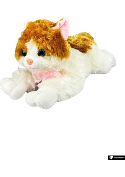 Oyuncak Sesli Dolgun 36 cm Peluş Kedi Oyun ve Uyku Arkadaşım Kedicik 1 Adet