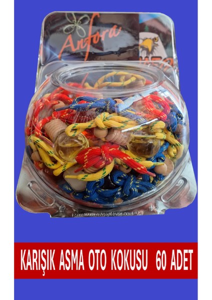 Ribbonwax Karışık Asma Oto Kokusu 60 Adet