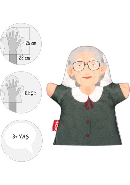 Anneanne Aile Bireyleri Keçe El Kukla T335 1 Adet