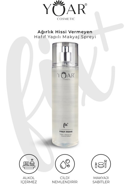 Nemlendirici Makyaj Sabitleme Spreyi, Make-Up Fix Sprey- E Vitaminli