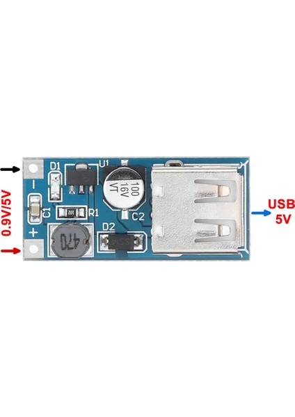 Dc 5V 600 Ma USB Çıkışlı Voltaj Yükseltici Regülatör Kartı-Step Up - 5 Adet modelleri