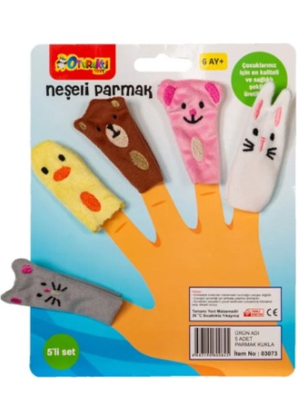 Elite Oturakçı Toys Parmak Kukla Oyuncak 5'li Neşeli Parmaklar 1 Adet