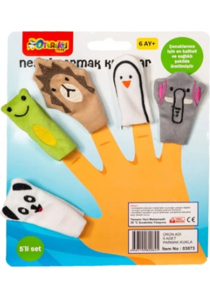 Elite Oturakçı Toys Parmak Kukla Oyuncak 5'li Neşeli Parmaklar 1 Adet